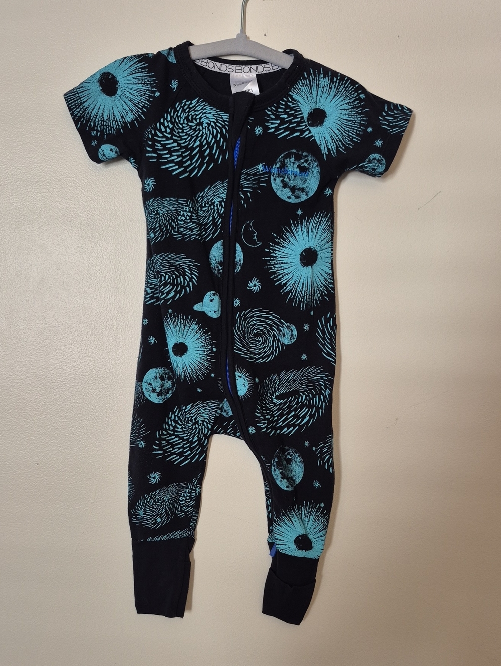 3-6mth - Blue Galaxy Bonds Wondersuit Zippy